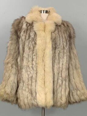 Luxury Two-Tone Fox Fur Coat